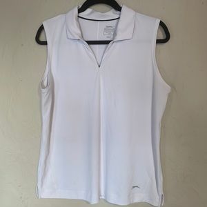 white tennis/golf tank top